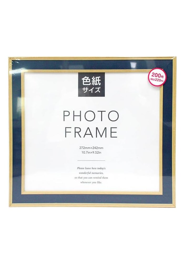 DAISO Navy Blue Photo Frame - Color Paper Size (Wide) - Image 1